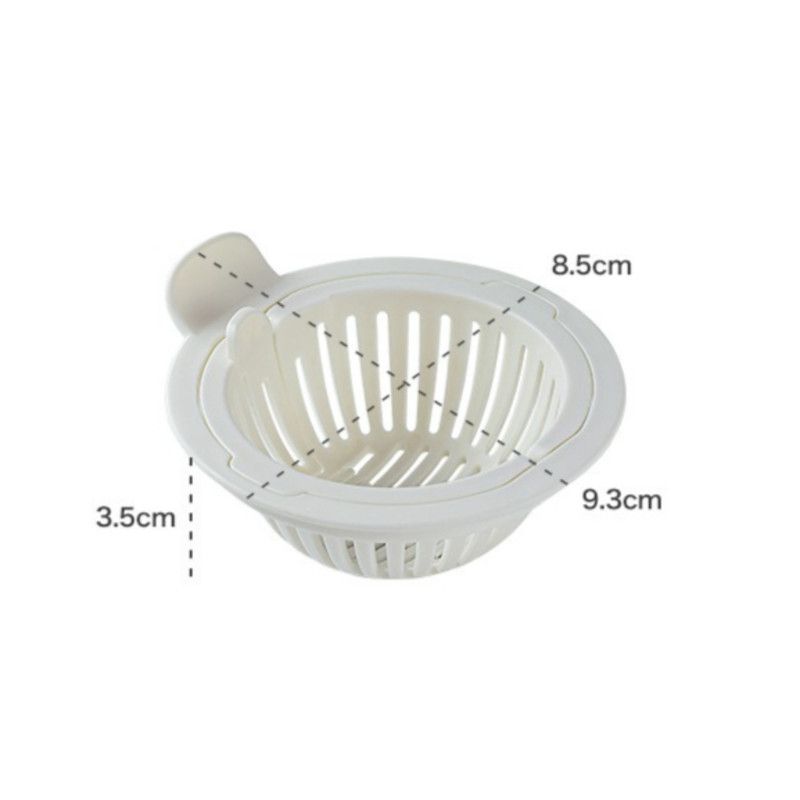 Kitchen Sink Drain Strainer, Anti-Clog Sink Filter Basket, Easy to Use—White