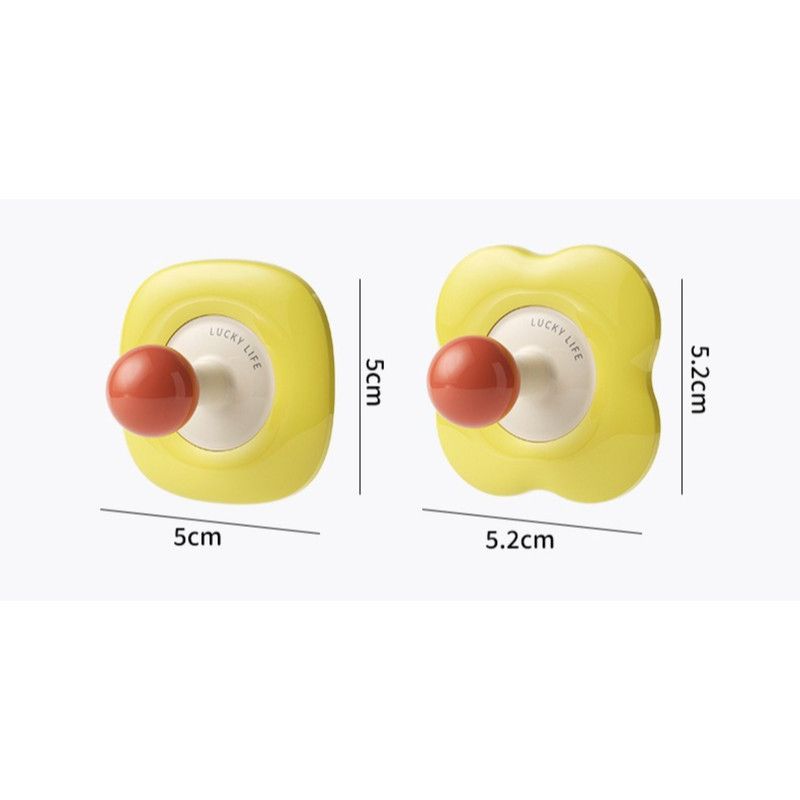 No-Drill Wall Hook, Round Corner Strong Adhesive Hanger—Pack of 4—Square