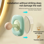 No-Drill Wall Hook, Flower & Round Corner Strong Adhesive Hanger—Pack of 4—Flower Design