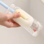 6-in-1 Long Handle Bottle Brush, Multifunctional Cleaner for Water Bottle, Baby Bottle & Straw Cup-Blue