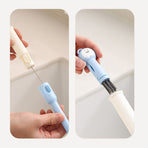6-in-1 Long Handle Bottle Brush, Multifunctional Cleaner for Water Bottle, Baby Bottle & Straw Cup-Pink