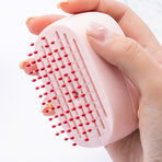Portable Retractable Air Cushion Comb, Mini Travel Massage Hair Brush with Dust Cover—Pink