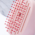 Portable Retractable Air Cushion Comb, Mini Travel Massage Hair Brush with Dust Cover—Pink