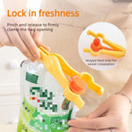 Diving Duck Sealing Clip With Spout, Kitchen Food Bag Moisture-Proof Sealer Clip—White