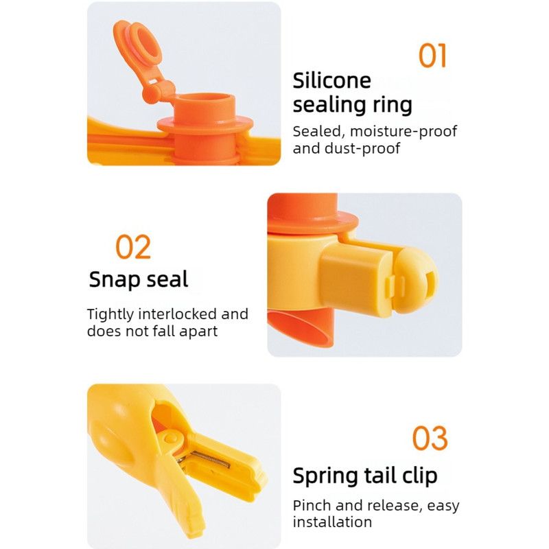 Diving Duck Sealing Clip With Spout, Kitchen Food Bag Moisture-Proof Sealer Clip—White