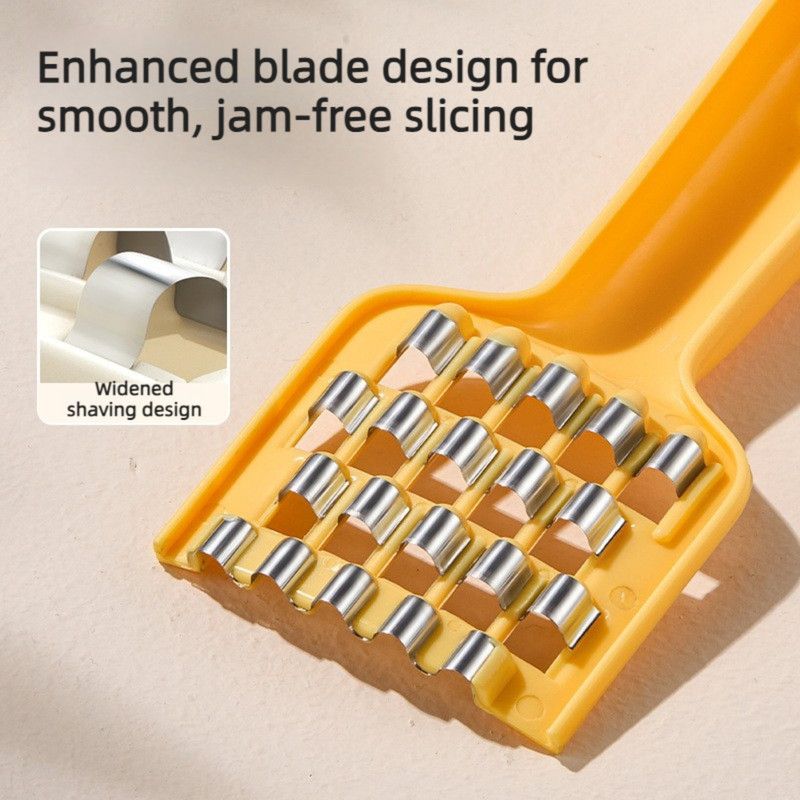 Cute Vegetable Grater, Multifunctional Shredder for Dumpling Filling—Yellow