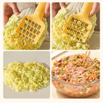 Cute Vegetable Grater, Multifunctional Shredder for Dumpling Filling—Yellow