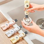 4-in-1 Cup Lid Brush, Multi-function Gap Cleaner for Water Bottles & Baby Bottles—White