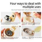 4-in-1 Cup Lid Brush, Multi-function Gap Cleaner for Water Bottles & Baby Bottles—White