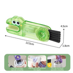 3-in-1 Cup Lid Cleaning Brush, Multifunctional Baby Bottle Crevice Cleaner Brush—Green