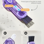 3-in-1 Cup Lid Cleaning Brush, Multifunctional Baby Bottle Crevice Cleaner Brush—Green