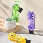 3-in-1 Cup Lid Cleaning Brush, Multifunctional Baby Bottle Crevice Cleaner Brush—Green