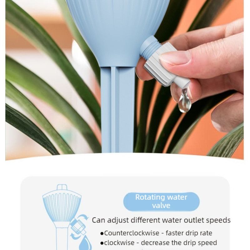 Automatic Plant Waterer, Adjustable Drip Irrigation Device for Potted Plants—White