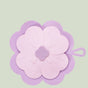 Clover-Shaped Floor Drain Odor-Proof Mat, Bathroom Drain Filter Cover—Purple