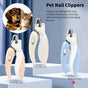 Pet Nail Clippers with Light, Splatter-Proof and Safe Grooming Tool, Universal for Cats and Dogs, LED Light for Locating the Quick - Blue