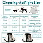 Classic Elizabethan Collar - Anti-Licking Collar - Multiple Sizes - Adjustable - Bite-Resistant - Transparent - Flea & Tick Prevention & Anti-Licking - Velcro Closure - For Cats & Dogs -27-31CM - 1 Piece