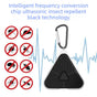 Portable Carabiner Ultrasonic Pest Repeller Variable Frequency Insect Rodent Repellent Outdoor Camping Backpack Hanging Pest Deterrent-black