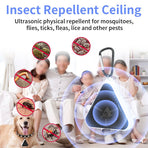 Portable Carabiner Ultrasonic Pest Repeller Variable Frequency Insect Rodent Repellent Outdoor Camping Backpack Hanging Pest Deterrent-black
