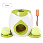 Pet Feeder with 2 Tennis Balls & 1 Spoon-Green