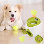 Pet Feeder with 2 Tennis Balls & 1 Spoon-Green