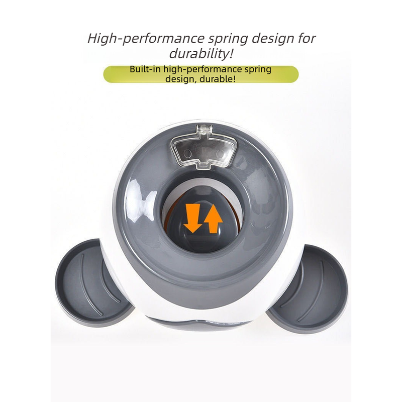 Pet Feeder with 2 Tennis Balls & 1 Spoon-Dark Gray