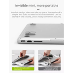 2‑Pack Two‑Level Adjustable Foldable Laptop Stand Invisible Portable Notebook Cooling Feet Nano Sticker for Office Travel-Silver