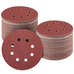 125mm 8 Hole Sanding Discs P180 Grit Hook and Loop Orbital Sander Sandpaper 100 Pack
