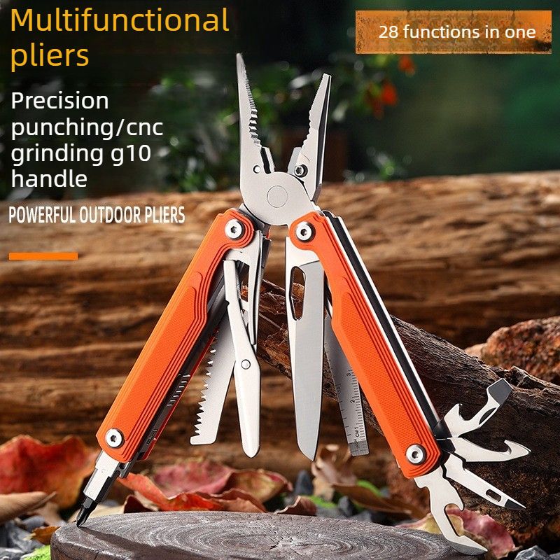 Outdoor Multi Tool Pliers Foldable Multi-function Pocket Survival Tool with Bits Set