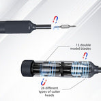27 in 1 Precision Screwdriver Kit Aluminium Alloy Handle Double Head Bits Mini Repair Tool Set for Phone Watch Camera Electronics