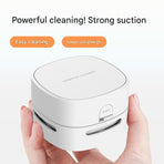 Electric Handheld Household Vacuum – Portable Desktop Vacuum Cleaner – White