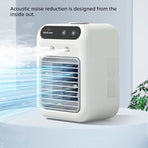 Portable Mini Evaporative Air Cooler Spray Humidifying Personal Desktop Cooling Fan 2 Speed Wind USB Rechargeable