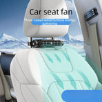 Powerful Car Seat Fan, USB Rechargeable-white