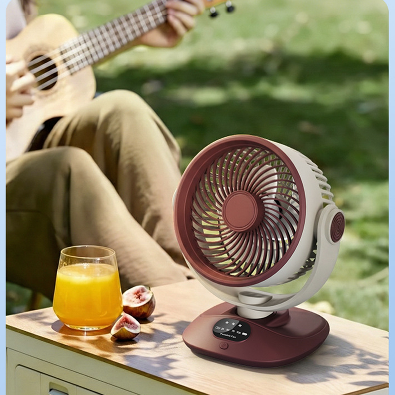 Desktop Oscillating Fan- Red