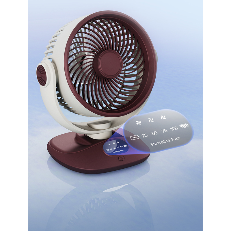 Desktop Oscillating Fan- Red