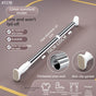No Drill Tension Shower Curtain Rod 22mm Diameter Extendable Clothes Rail 70-120cm