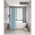 No Drill Tension Shower Curtain Rod 22mm Diameter Extendable Clothes Rail 70-120cm