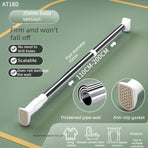 Heavy Duty Tension Curtain Rod 25mm Thick Extendable Shower Rail 110-200cm No Drill