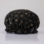 Women's Double-Layer Waterproof Shower Cap-black