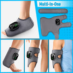 2 Pack Wireless Heated Vibration Ankle Foot Massager Wrap, Rechargeable Thermal Massage Brace for Both Ankle Joint Relief