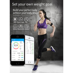 USB Rechargeable Smart Body Fat Scale Digital Bathroom Weight Scale Body Composition Analyzer with Smartphone App Sync-Black