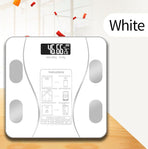 USB Rechargeable Smart Body Fat Scale Digital Bathroom Weight Scale Body Composition Analyzer with Smartphone App Sync-White