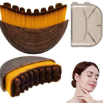 Walnut Wood Lymphatic Drainage Facial Brush – Gua Sha Tool for Contouring and De-Puffing