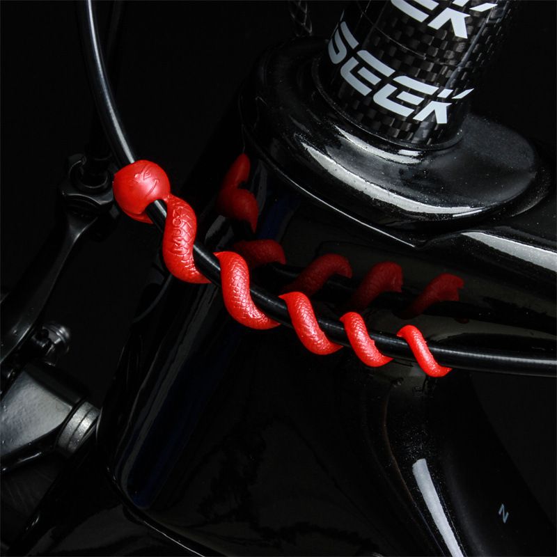 Bicycle Brake Shift Cable Housing Spiral Wound Bike Gear Brake Outer Tube Replacement Accessory-pink