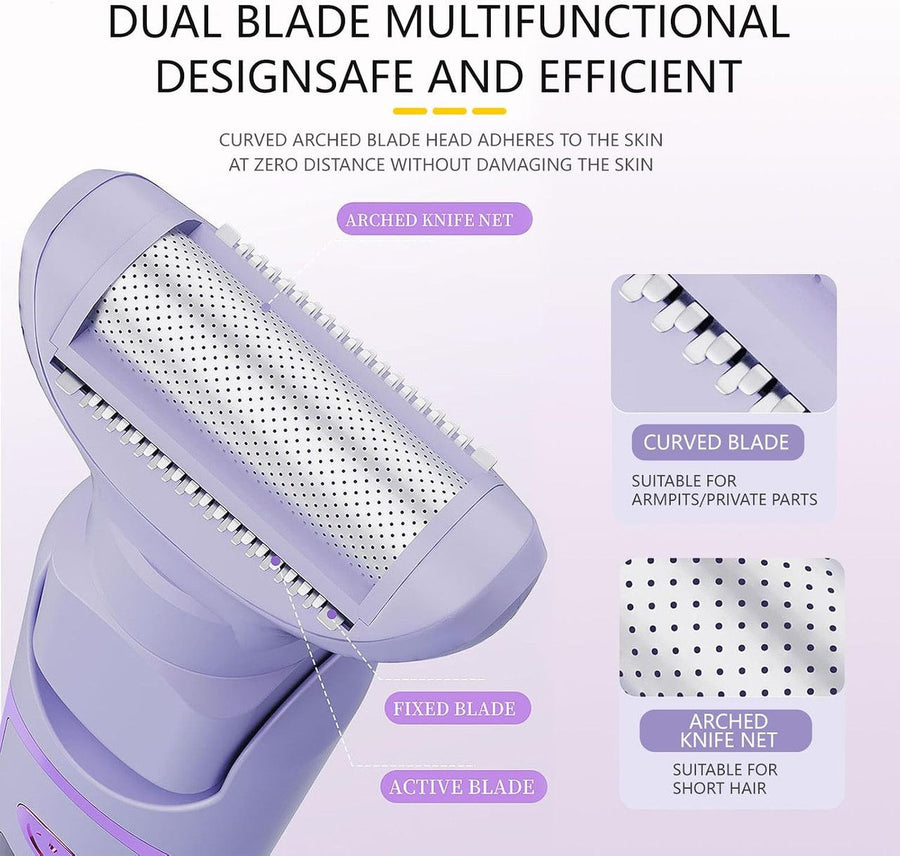 Digital Display Type-C Multi-Functional Electric Hair Remover for Women – Pink