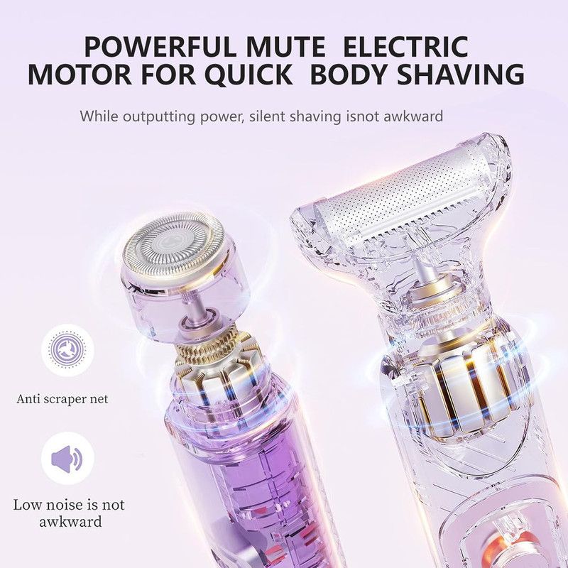 Digital Display Type-C Multi-Functional Electric Hair Remover for Women – Purple