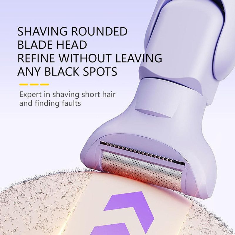 Digital Display Type-C Multi-Functional Electric Hair Remover for Women – Purple