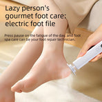 6-Speed Electric Callus Remover, Rechargeable Foot File for Dead Skin & Hard Skin, Type-C Charging-white