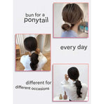 3-Pack Simple & Stylish Crystal Hair Ties for Women – Ponytail Elastic & Bracelet 2-in-1