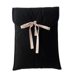 1PC Ballet Pink Bow Quilted Laptop & Tablet Sleeve – Fits 11-inch – Black