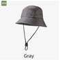 Unisex Quick-Dry Waterproof Bucket Hat – Outdoor Sun Protection Visor Hat – Gray
